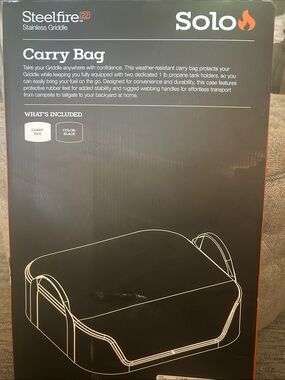 Solo stainless steel griddle carrying bag NWT